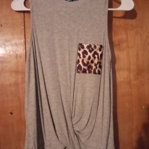 #5 Shein shirt with leopard print pocket